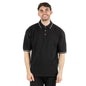 black white contrast stripes polo