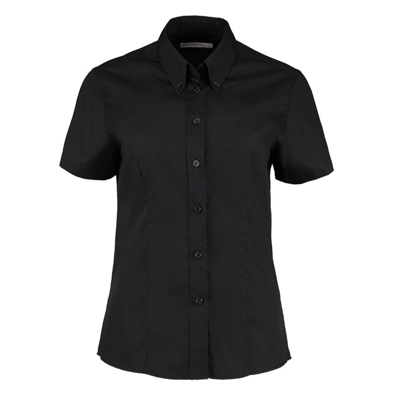 black womens corporate oxford blouse
