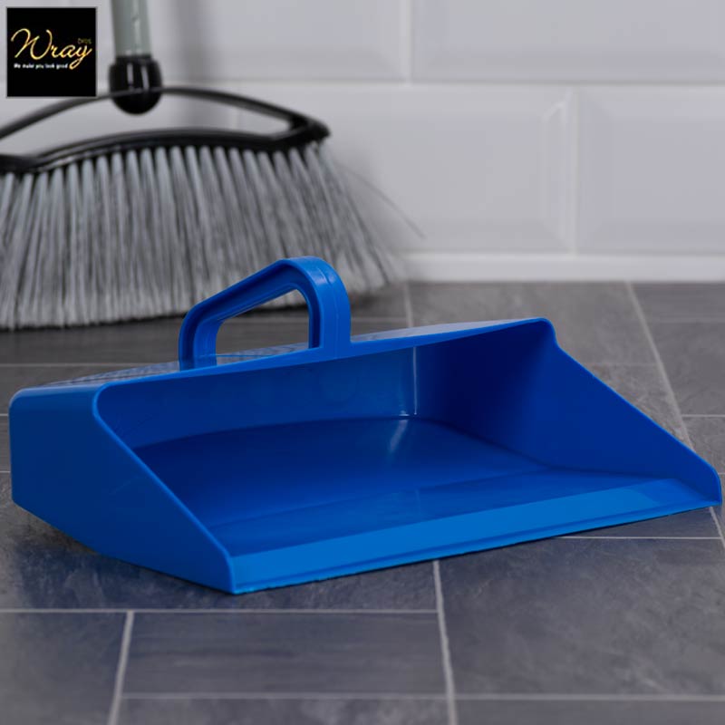 blue closed lightweight dustpan