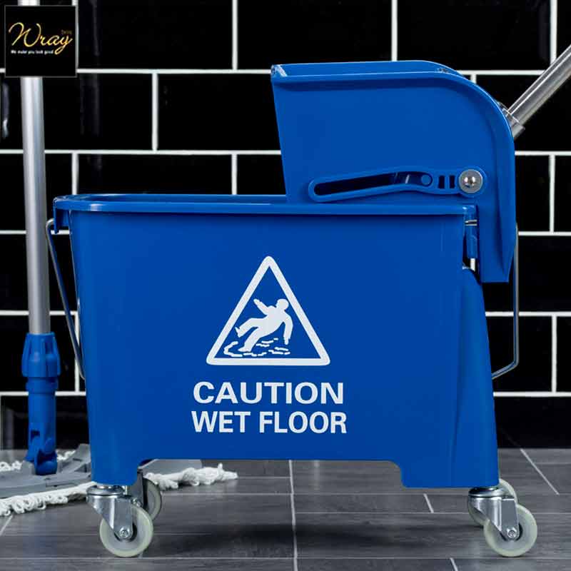 blue flat mop bucket wringer
