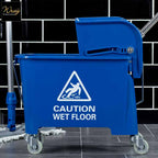 blue flat mop bucket wringer