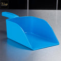 blue food prep hand scoop