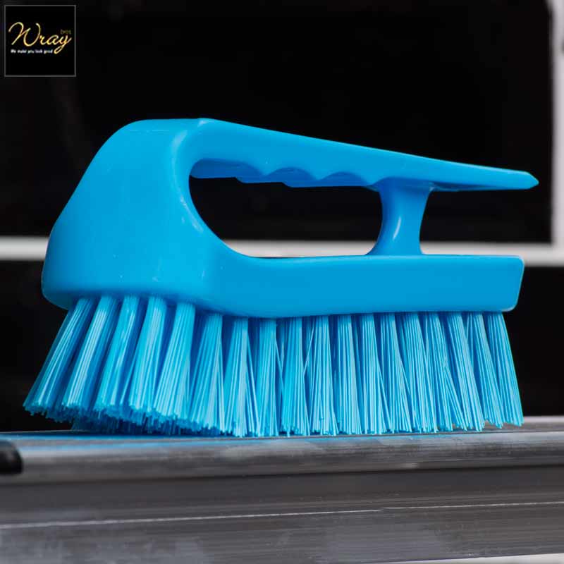 blue hand scrubbing brush