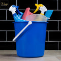 blue round bucket