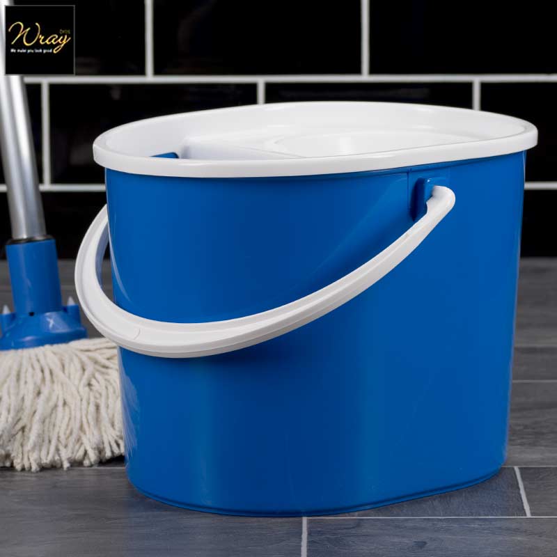 blue traditional cleaners 15l mop bucket