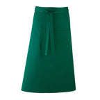 bottle green long bar apron
