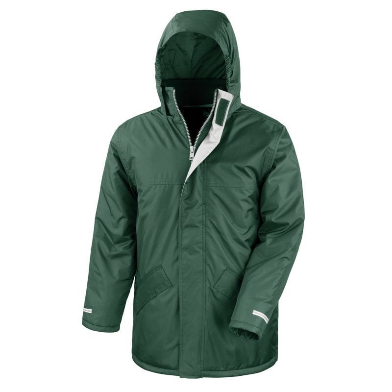bottle green parka jacket