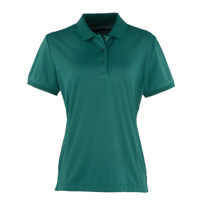 bottle green pique polo pr616