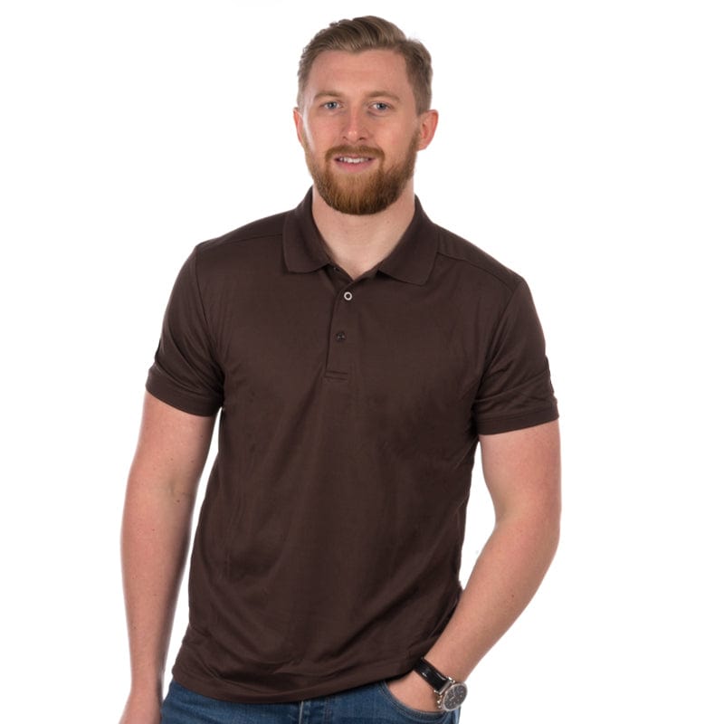 brown crease resistant polo