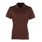 brown pique polo pr616
