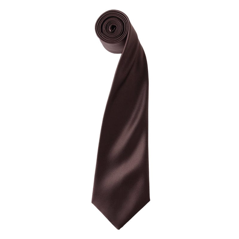 brown satin tie pr750