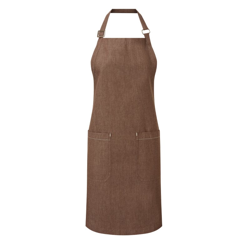brown sustainable organic bib apron