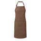 brown sustainable organic bib apron
