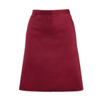burgundy bar worker half apron