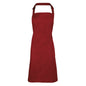 burgundy bib apron