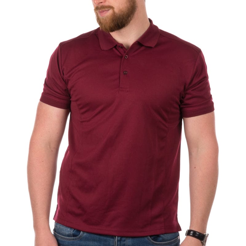 burgundy coolchecker mens polo shirt