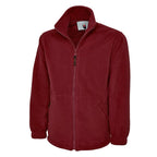 burgundy full zip fleece