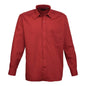 burgundy long sleeve poplin shirt