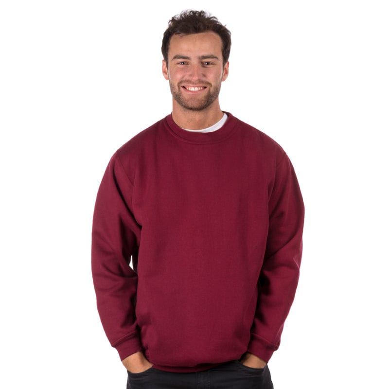 burgundy poly cotton uc201 sweatshirt