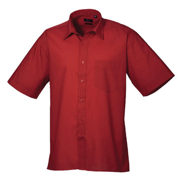 Premier Mens Short Sleeve Poplin Shirt PR202