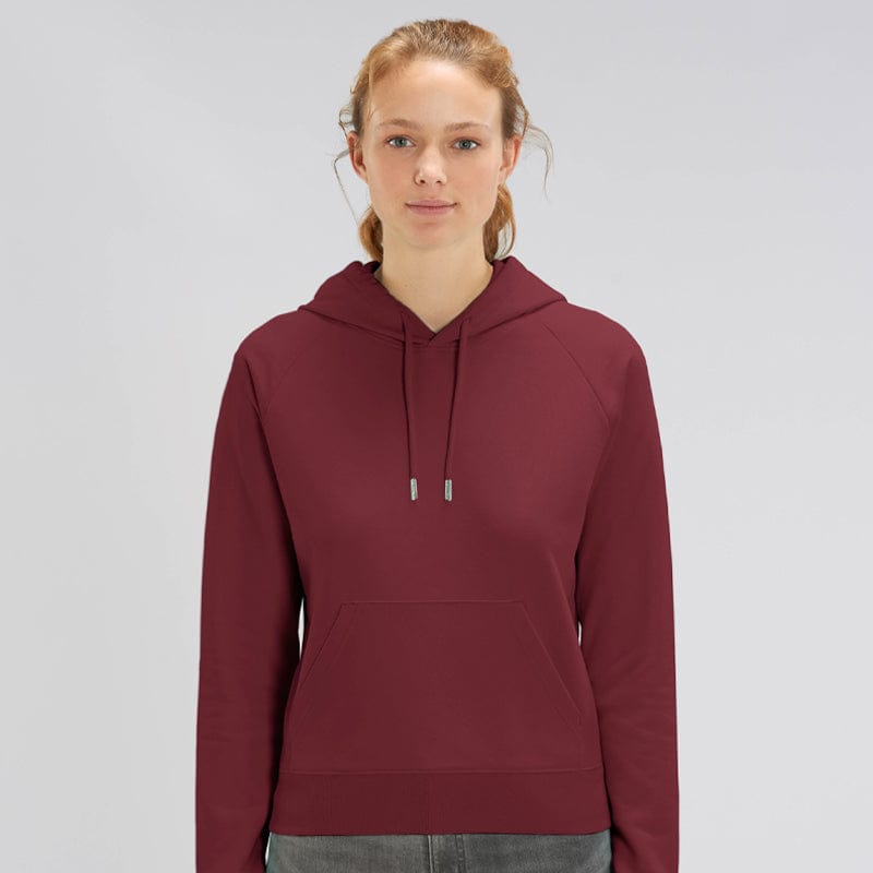 burgundy stsw148 organic cotton hoodie