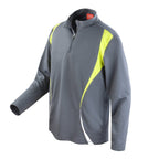 charcoal lime white spiro training top