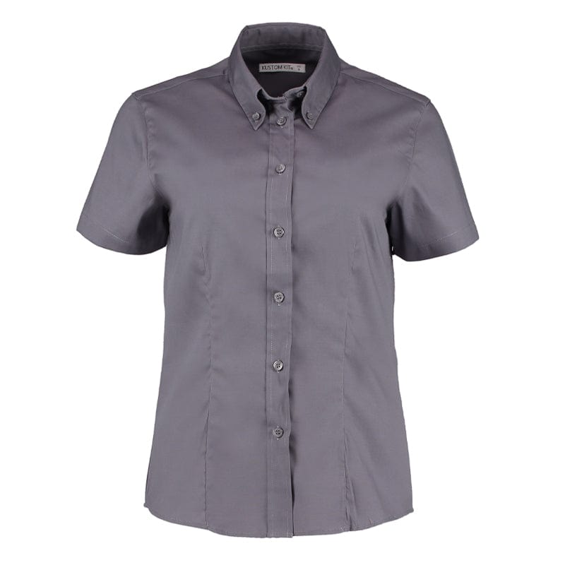 charcoal oxford button down collar shirt