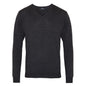 charcoal v neck knitted jumper pr694