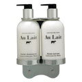 chrome double soap bottle holder