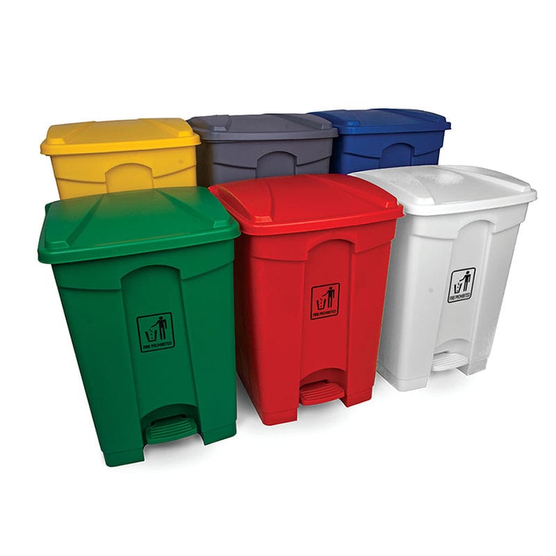 colour coded 45l pedal bin