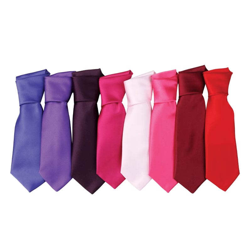 colourful range of satin ties