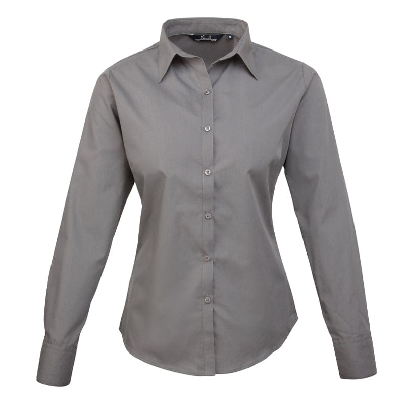 dark grey ladies fitted shirt