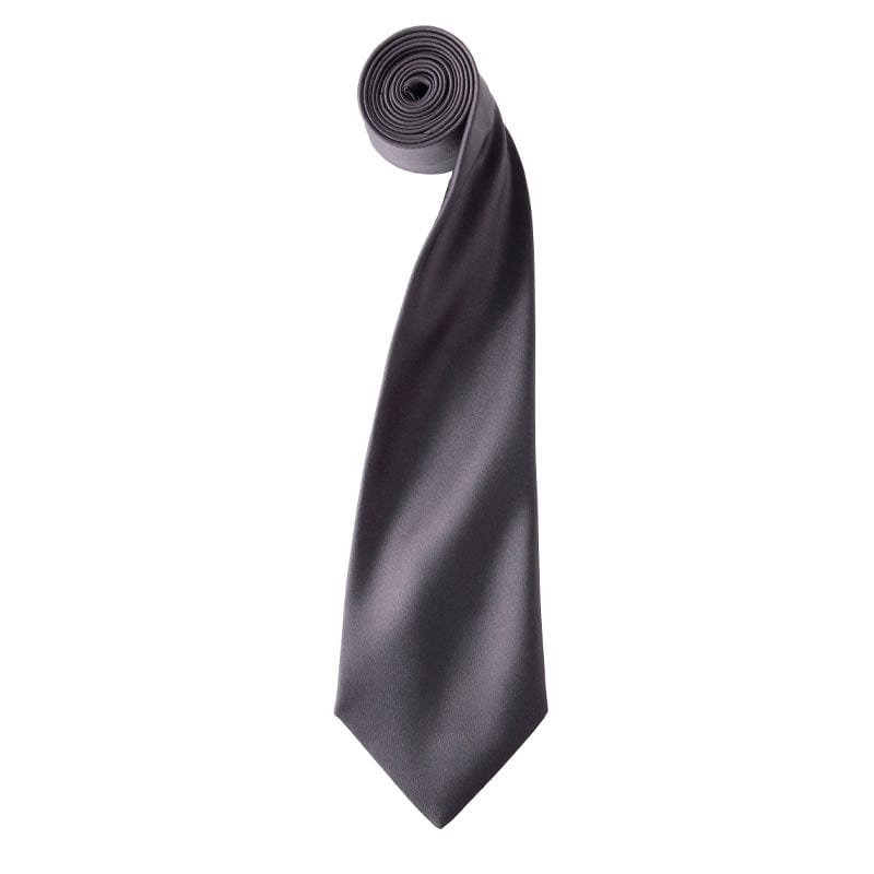 dark grey staff satin tie