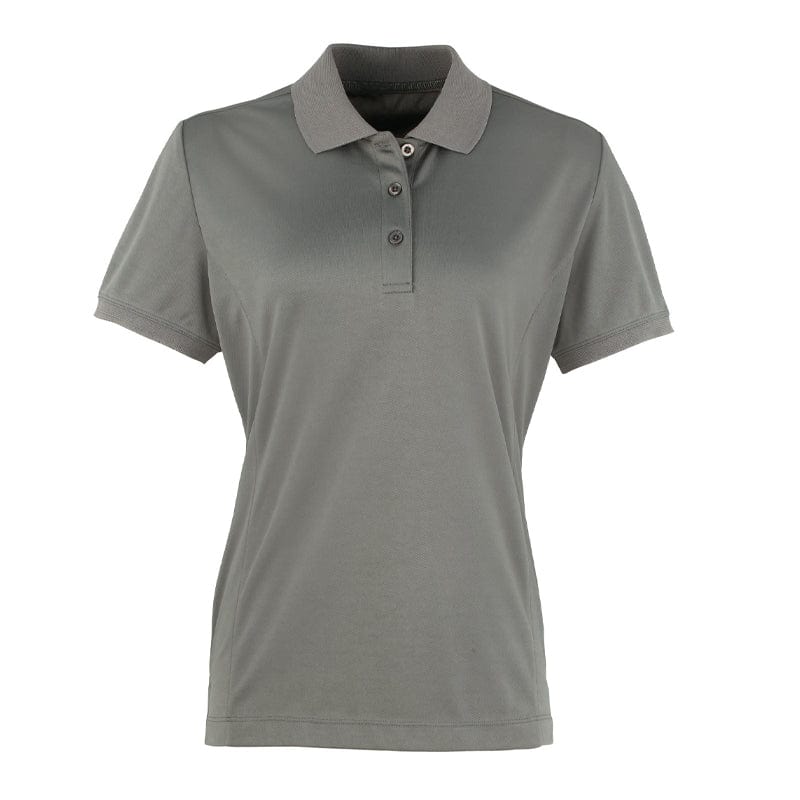 dark grey womens cool checker polo
