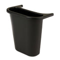 deskside saddle waste basket black