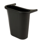 deskside saddle waste basket black