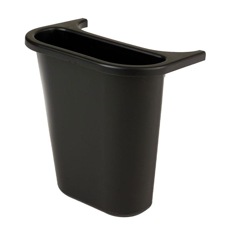 deskside saddle waste basket black