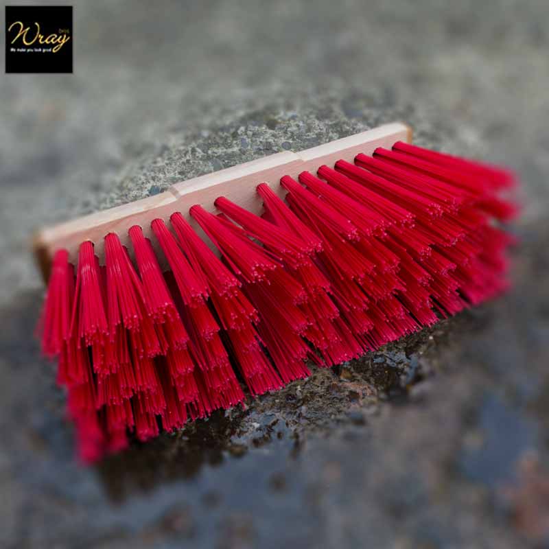durable red pvc yard brush
