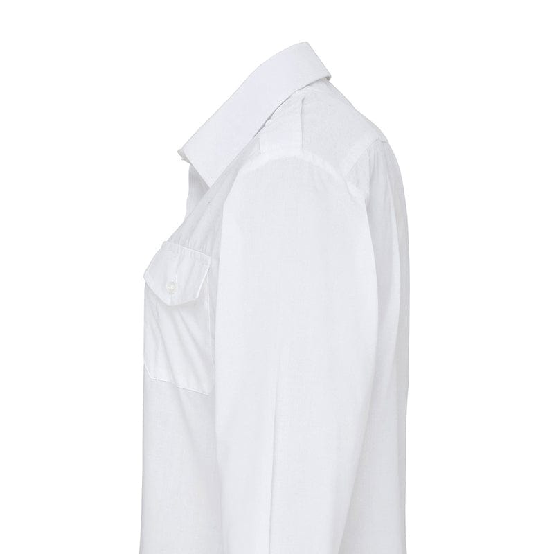 epaulettes stiffened collar shirt pr310