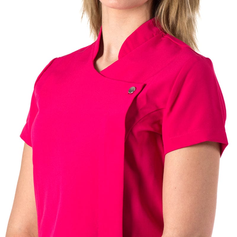feature button blossom beauty tunic