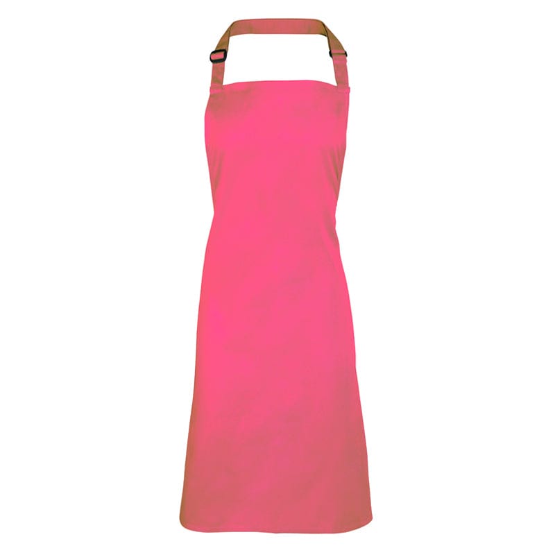 fuchsia colous bib apron