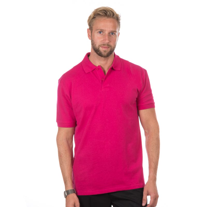 fuchsia pique polo shirt j569m