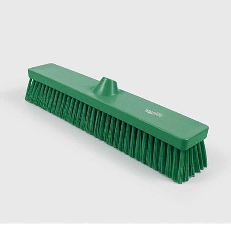 green colour coded stiff broom head