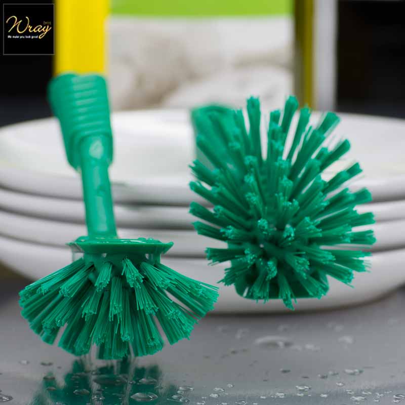 green general washing dish brush