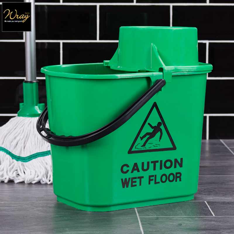 green high wringer mop bucket
