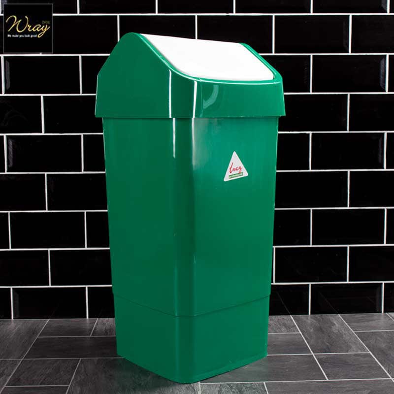green indoor kitchen bin