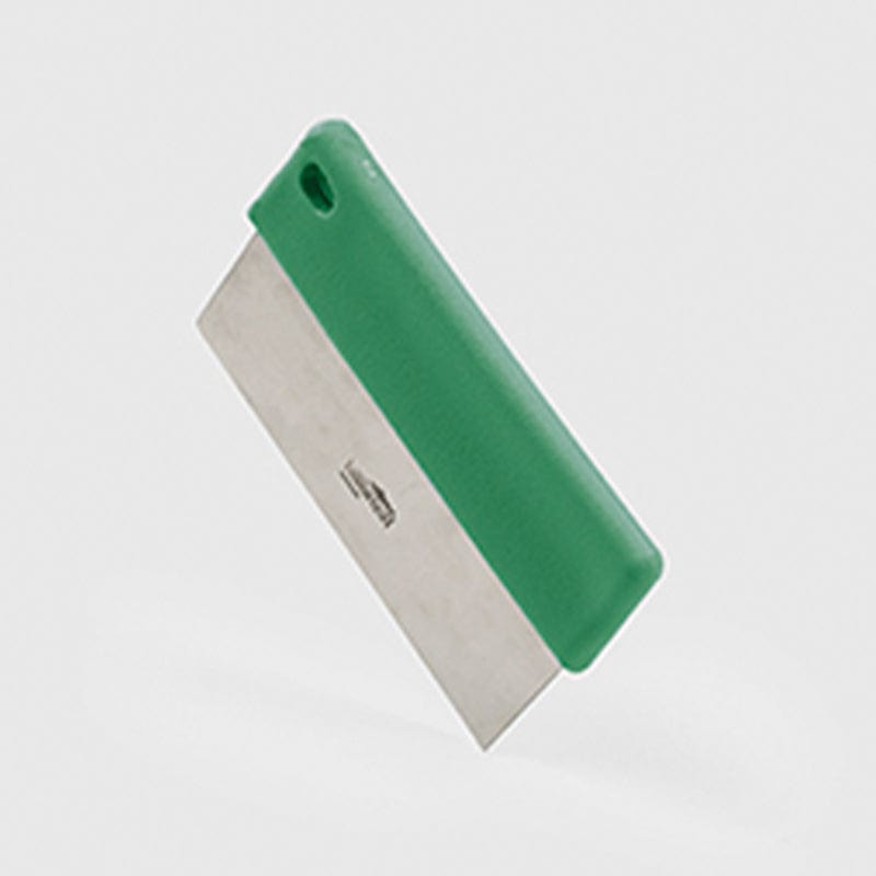 green kitchen dough scraper