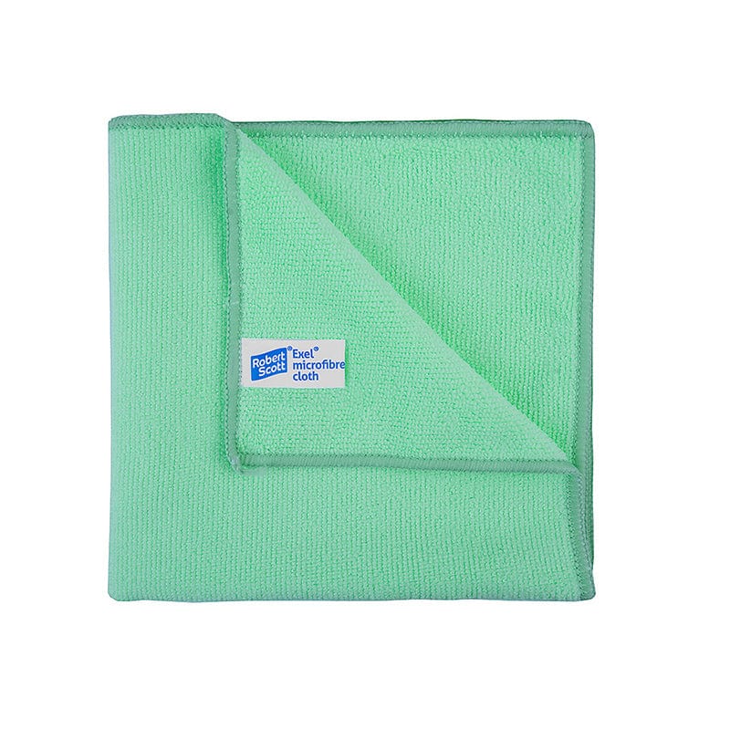 green microfibre cleaning cloth