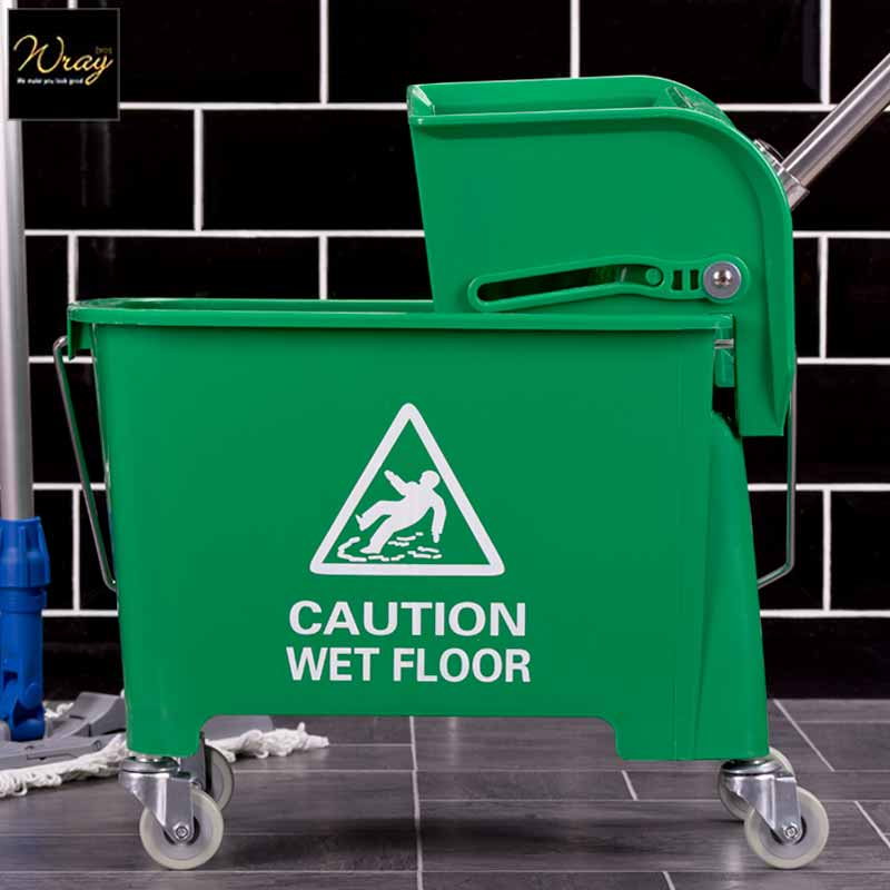 green professional mop bucket