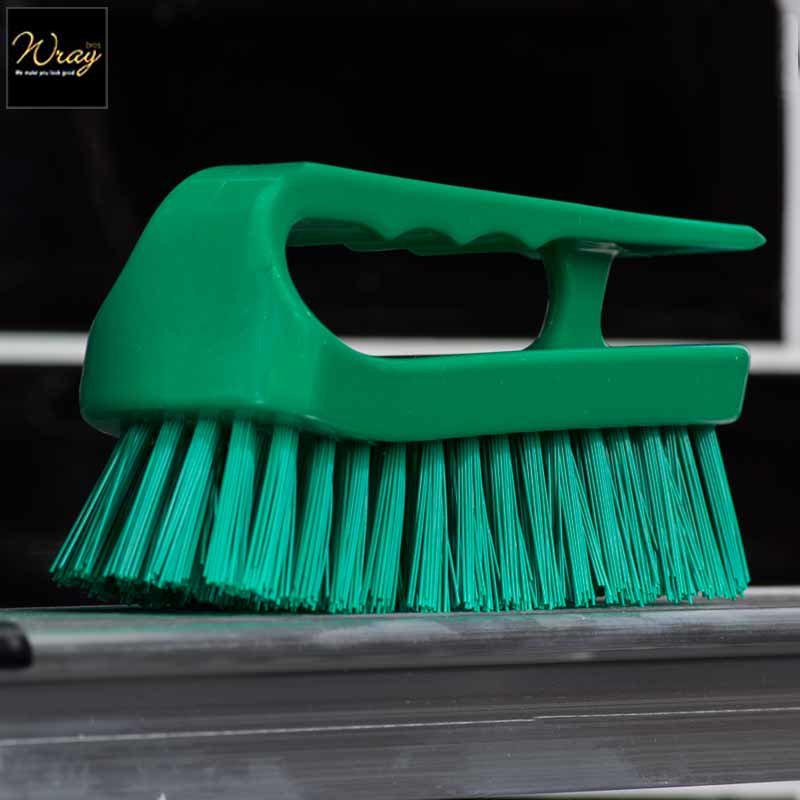 green shaped front brush